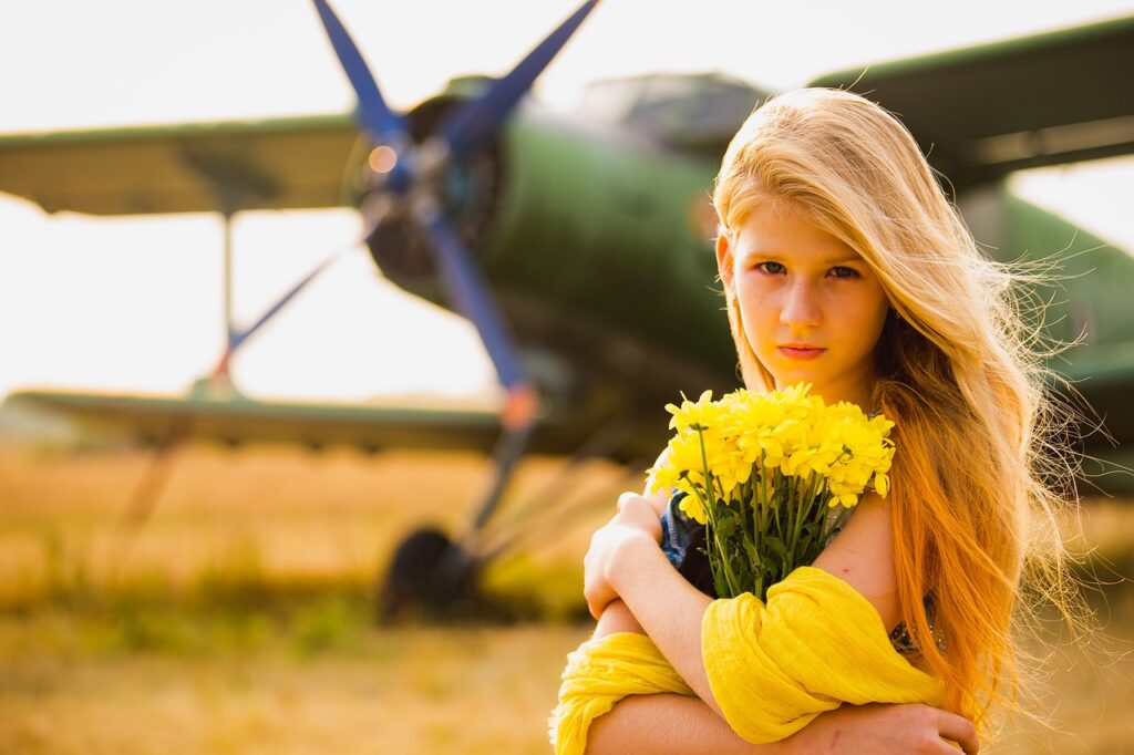 girl, beautiful flowers, flowers