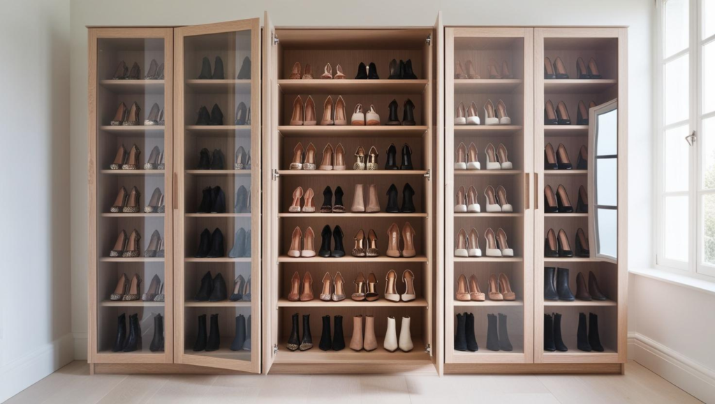 elegant shoe storage