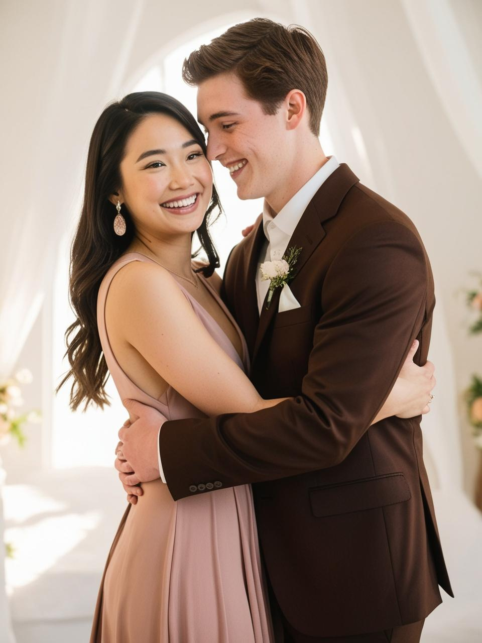 Dusty Rose & Chocolate Brown Outfits