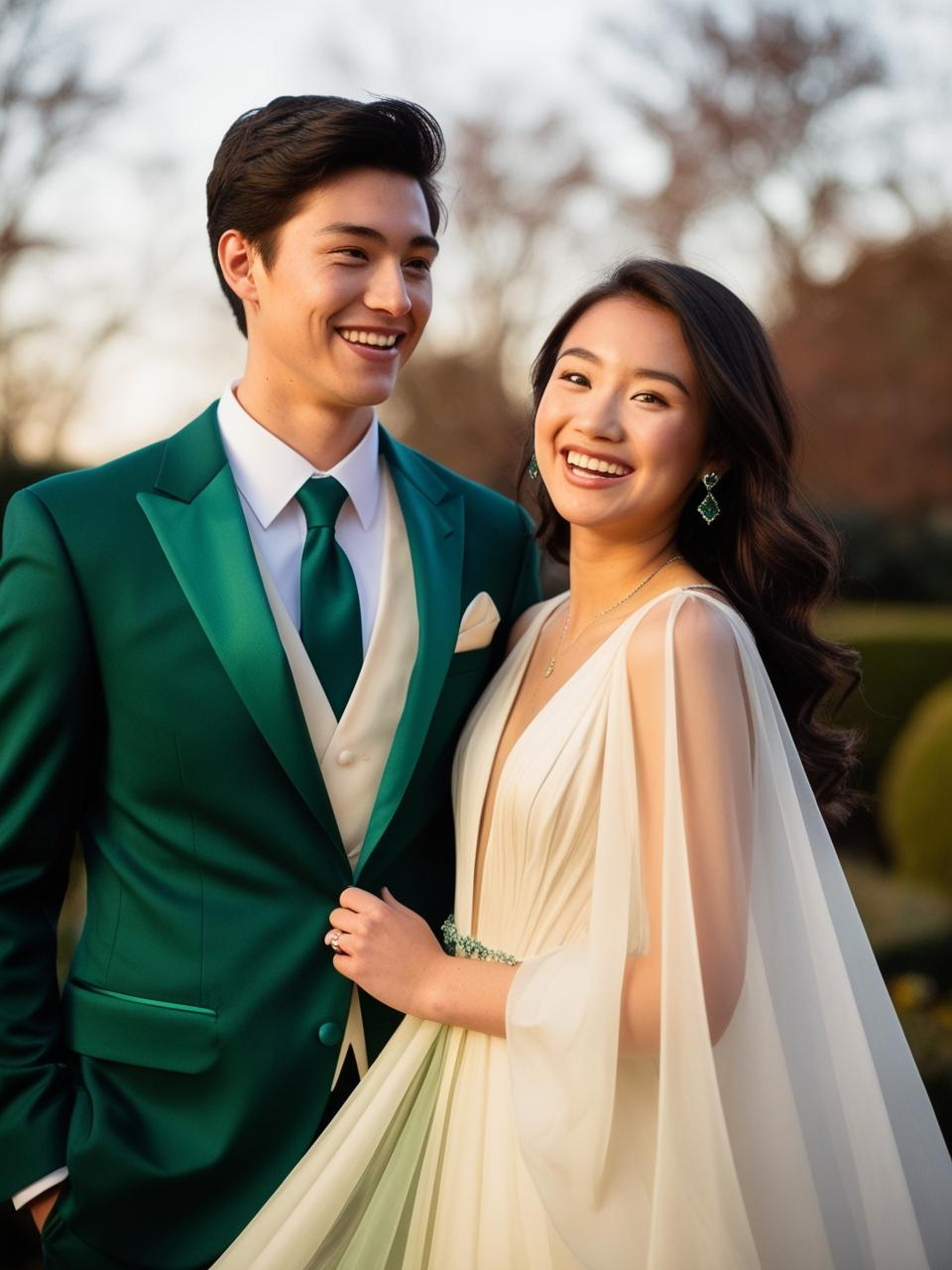 Emerald Green and Ivory