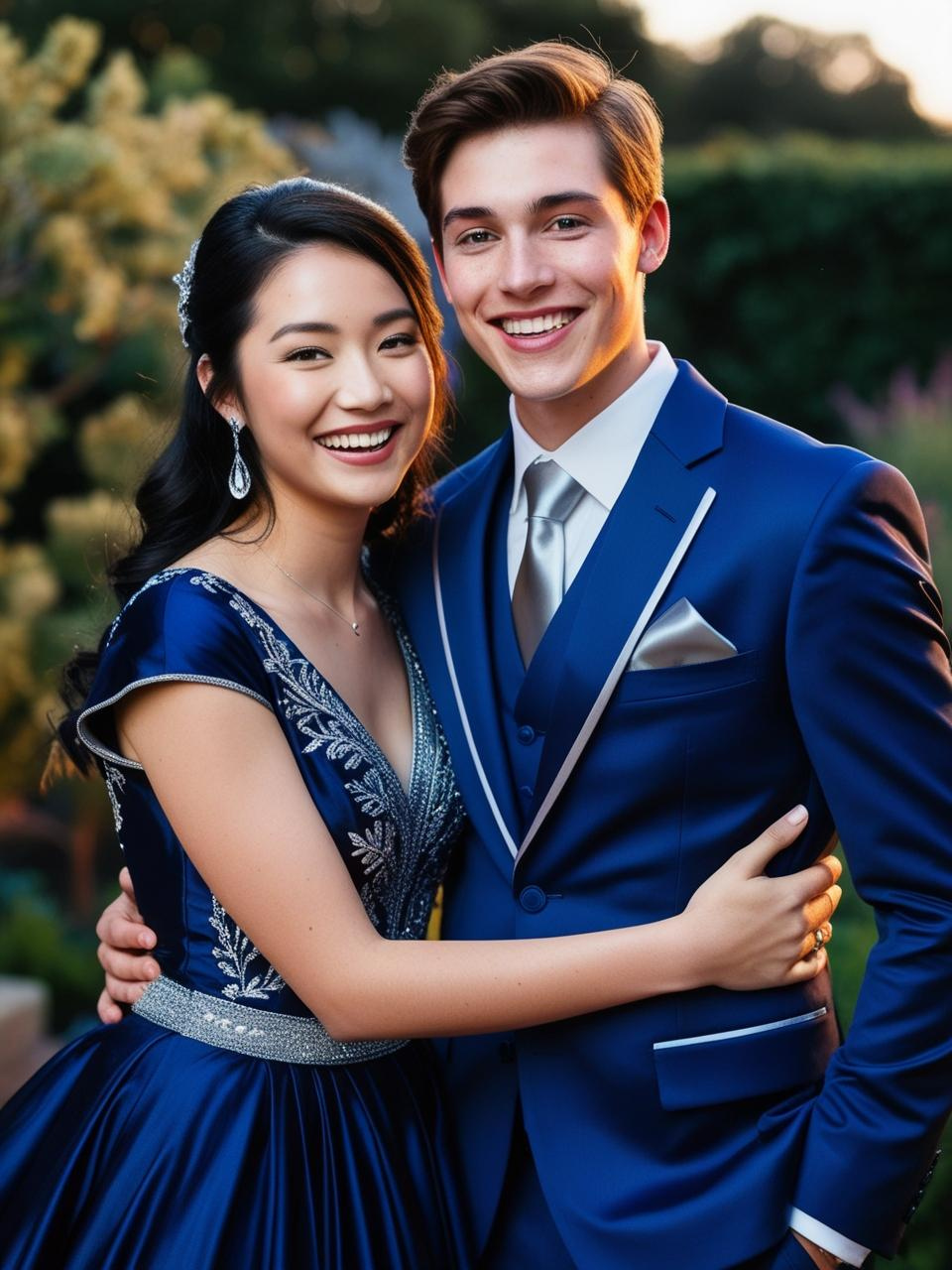 Midnight Blue and Silver