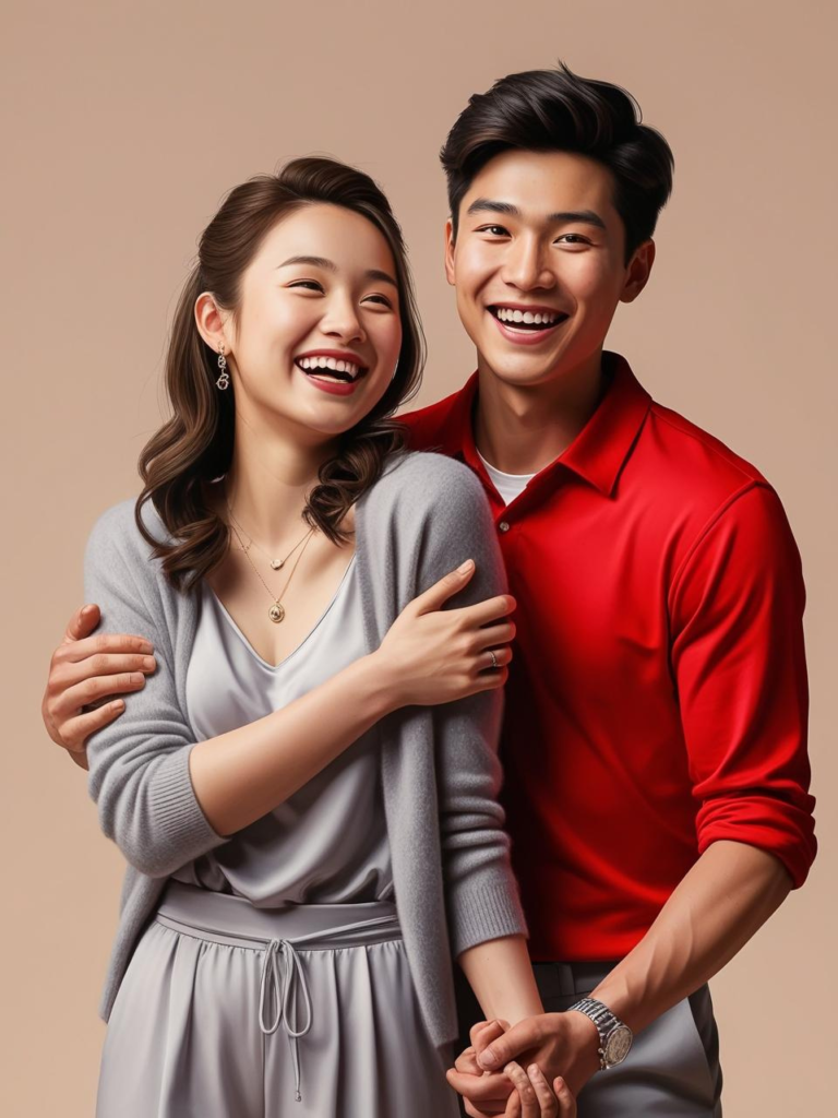 Grey & Bright Red