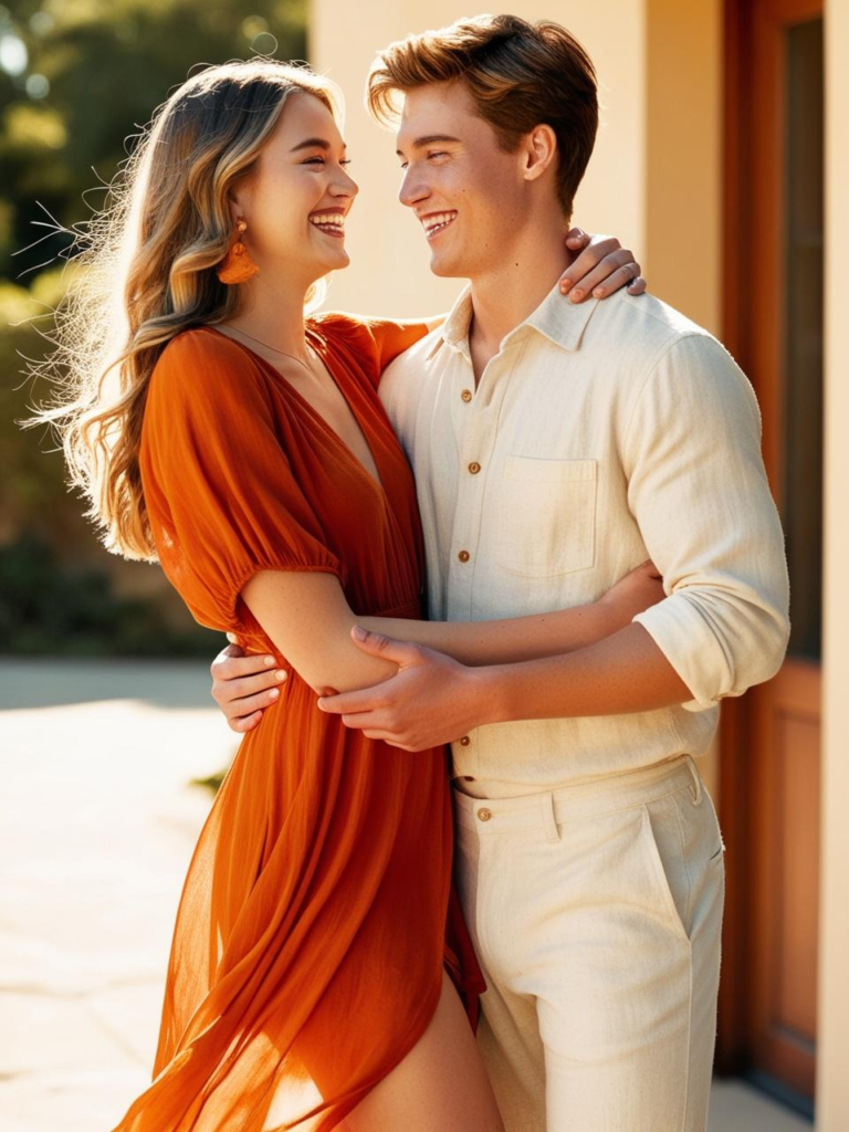Burnt Orange & Cream